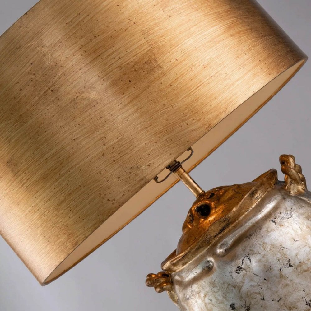 Flambeau FB-JACKSON-TL Jackson 1lt Table Lamp - Antiqued Silver with Gold Leaf Accents