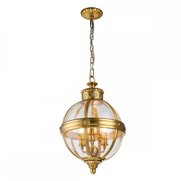 Feiss FE-ADAMS-3P-BB Adams 3 Light Pendant Chandelier Burnished Brass