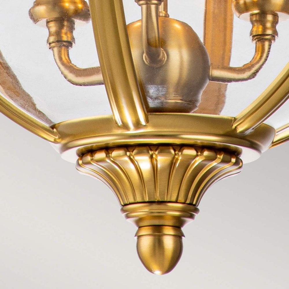 Feiss FE-ADAMS-3P-BB Adams 3 Light Pendant Chandelier Burnished Brass
