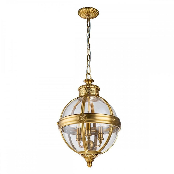 Feiss FE-ADAMS-3P-BB Adams 3 Light Pendant Chandelier Burnished Brass