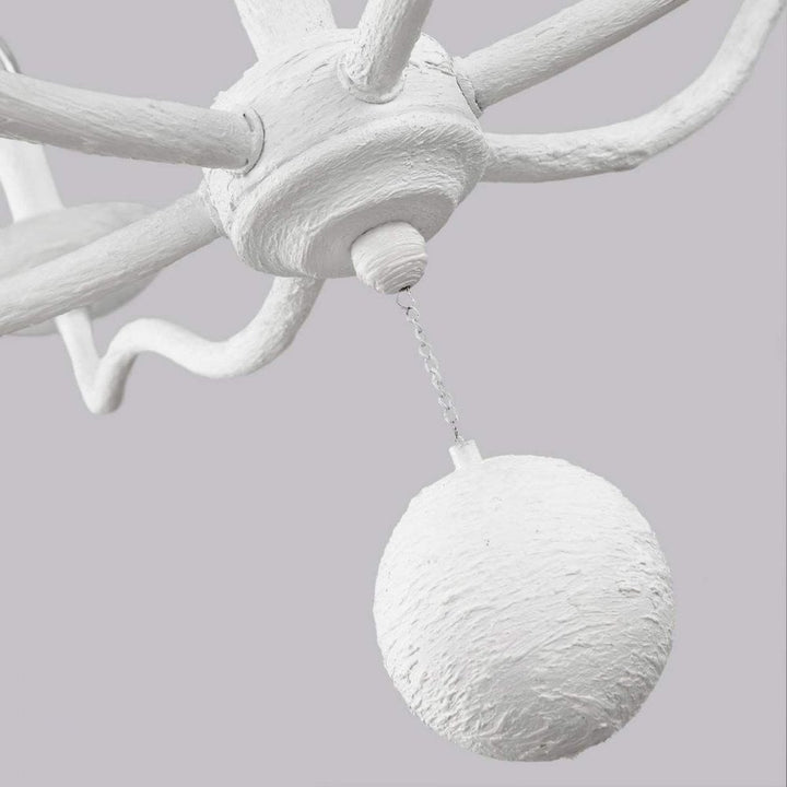 Feiss FE-ANNIE6-PSW Annie 6 Light Chandelier Textured Plaster White