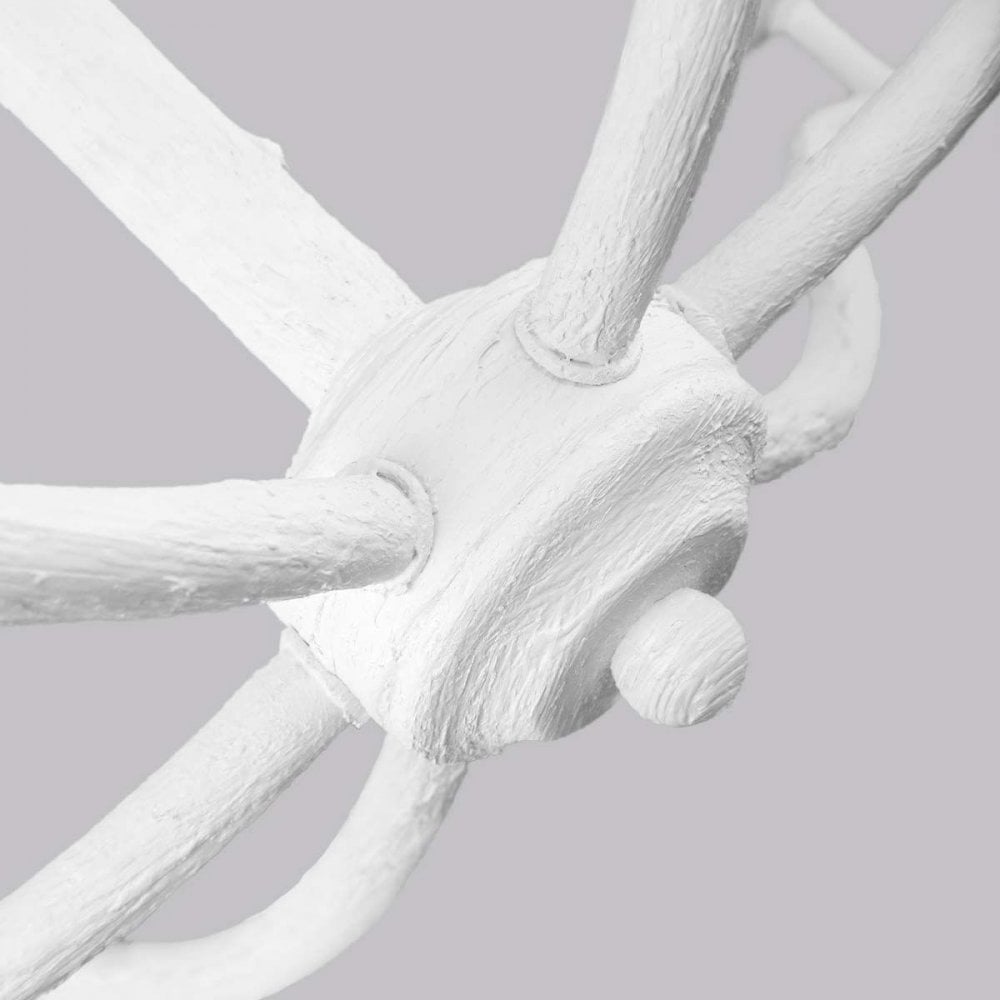Feiss FE-ANNIE6-PSW Annie 6 Light Chandelier Textured Plaster White