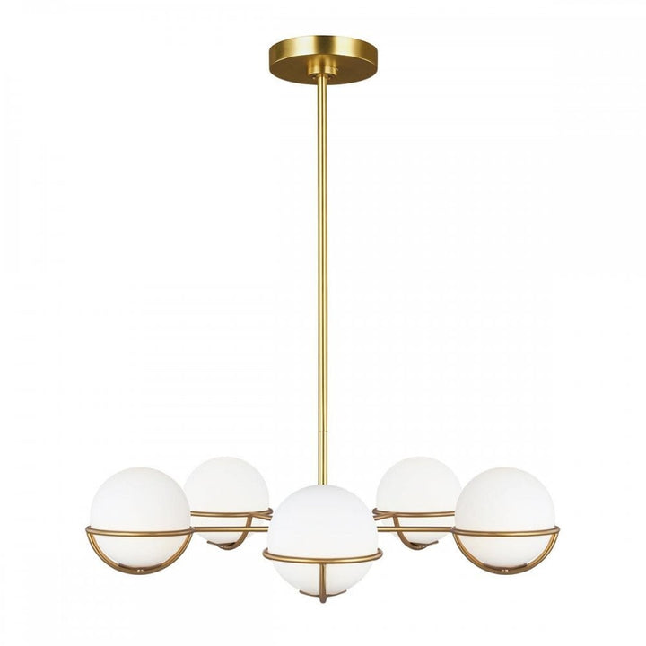 Feiss FE-APOLLO5-BB Apollo 5 Light Chandelier Burnished Brass