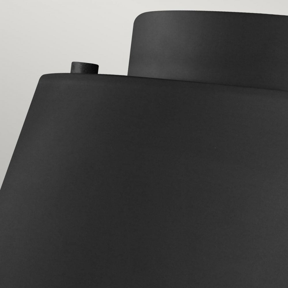 Feiss FE-ASHER-3F-MB Asher 3 Light Flush Light Midnight Black &amp; Gold