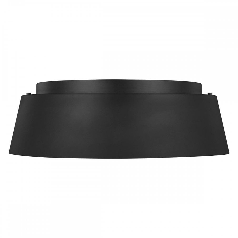 Feiss FE-ASHER-3F-MB Asher 3 Light Flush Light Midnight Black &amp; Gold