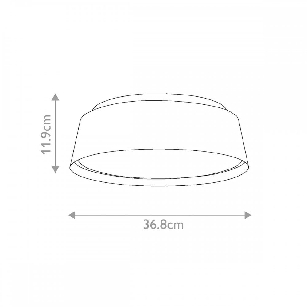 Feiss FE-ASHER-3F-WHT Asher 3 Light Flush Light Matte White &amp; Gold