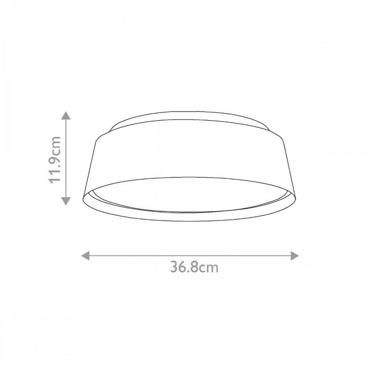 Feiss FE-ASHER-3F-WHT Asher 3 Light Flush Light Matte White &amp; Gold