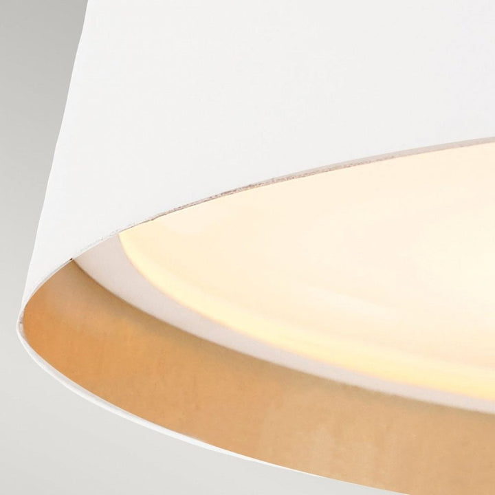 Feiss FE-ASHER-3F-WHT Asher 3 Light Flush Light Matte White &amp; Gold