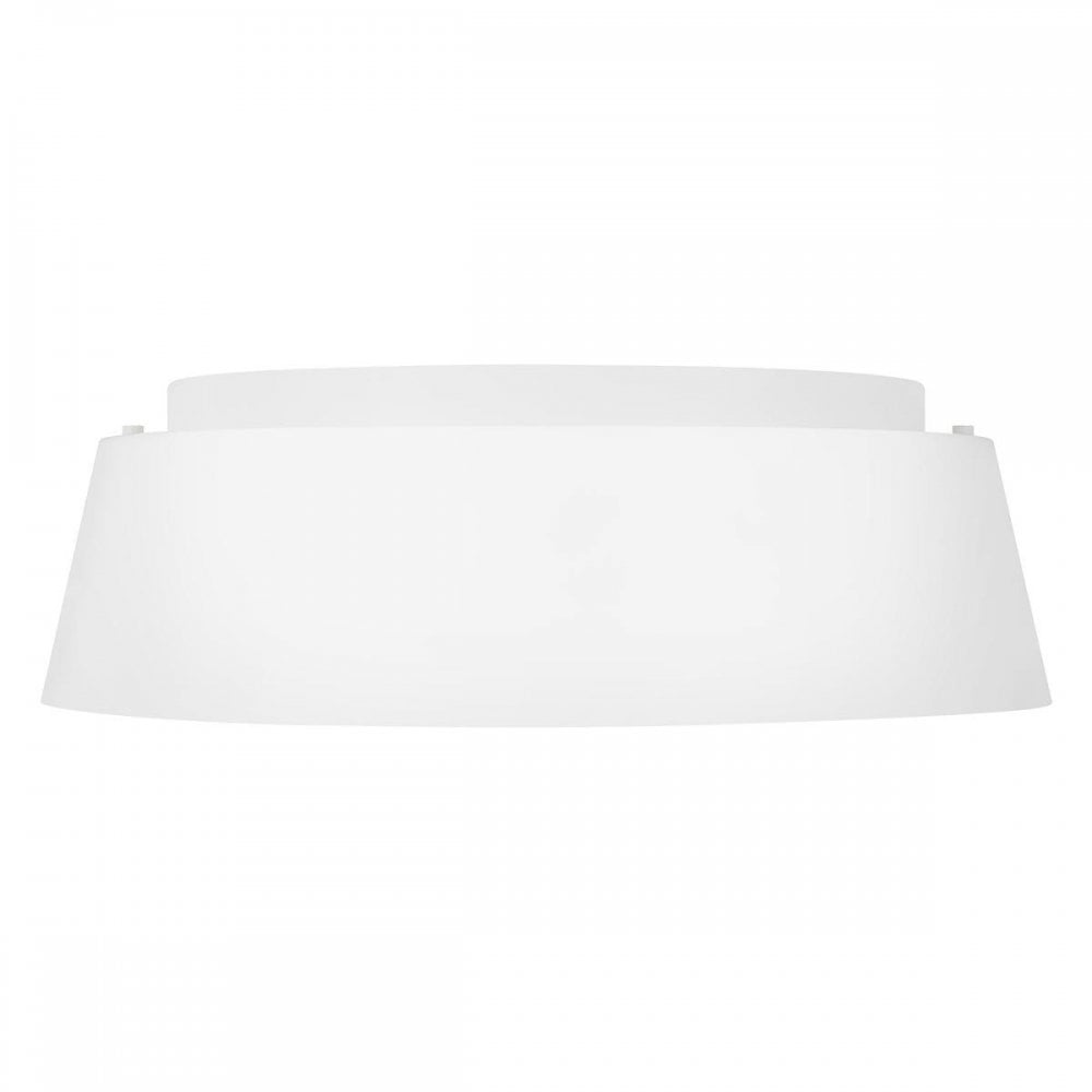 Feiss FE-ASHER-3F-WHT Asher 3 Light Flush Light Matte White &amp; Gold