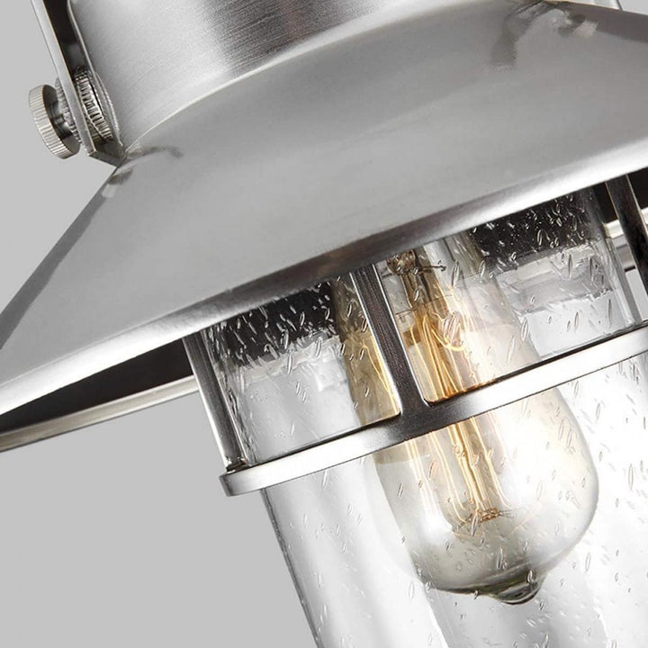 Feiss FE-BOYNTON2-M Boynton 1 Light Medium Wall Lantern Painted Brushed Steel