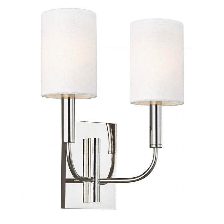 Feiss FE-BRIANNA2-PN Brianna 2 Light Wall Light Polished Nickel