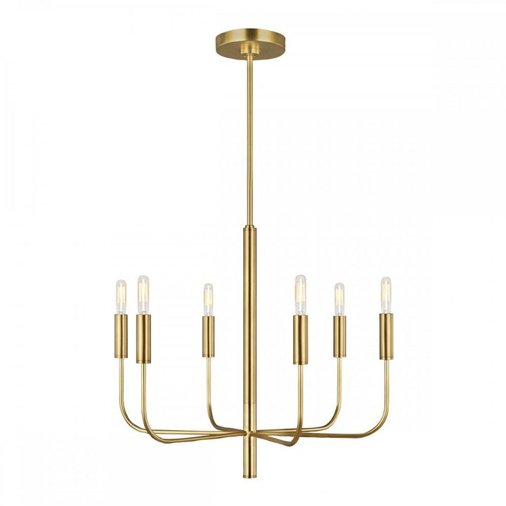 Feiss FE-BRIANNA6-BB Brianna 6 lt Chandelier Burnished Brass