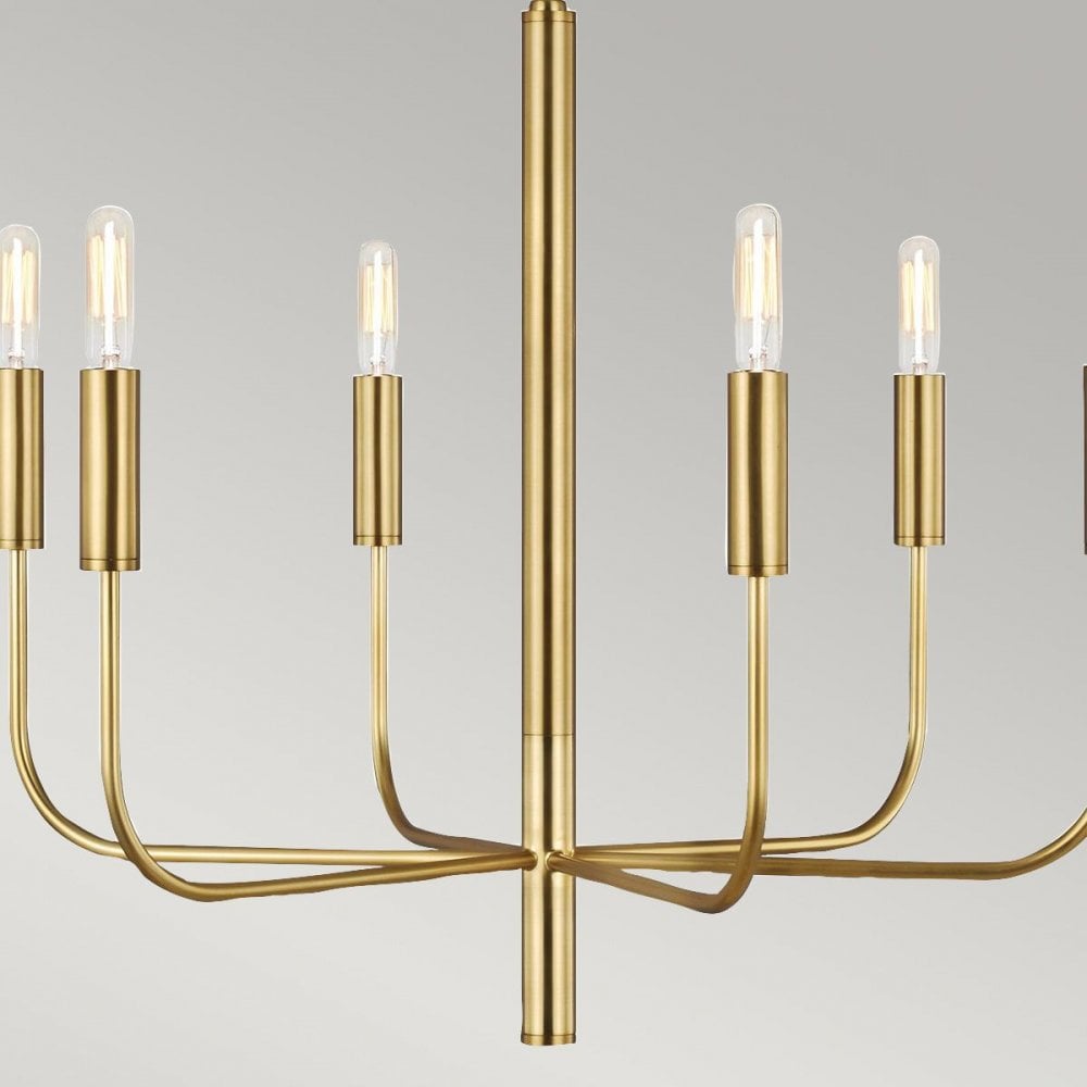 Feiss FE-BRIANNA6-BB Brianna 6 lt Chandelier Burnished Brass