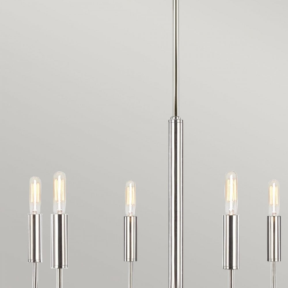Feiss FE-BRIANNA6-PN Brianna 6 lt Chandelier Polished Nickel