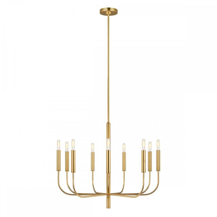 Feiss FE-BRIANNA9-BB Brianna 9 Light Chandelier Burnished Brass