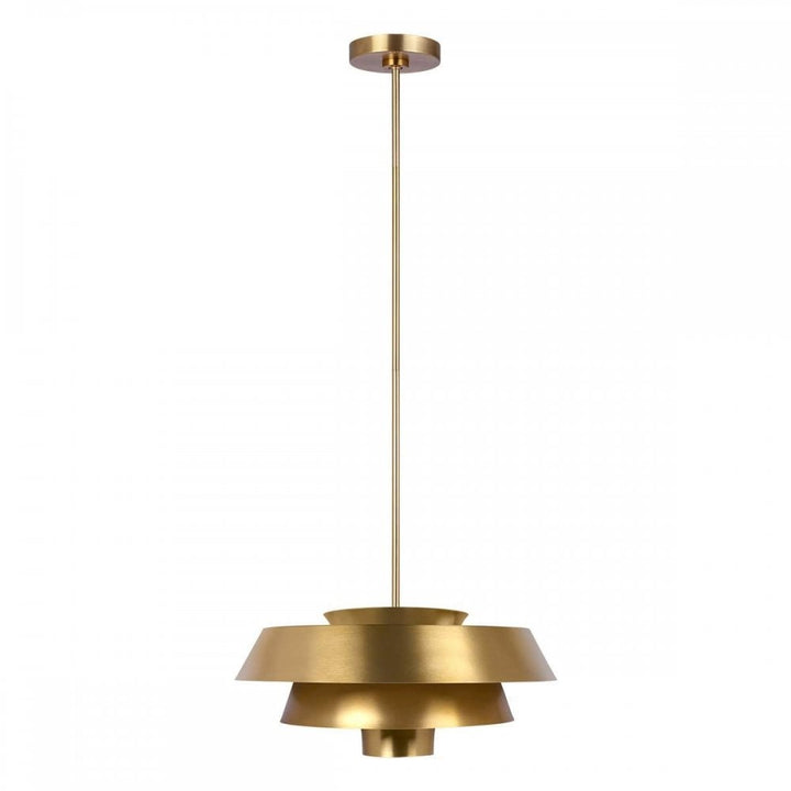 Feiss FE-BRISBIN-BB Brisbin 1 Light Pendant Burnished Brass