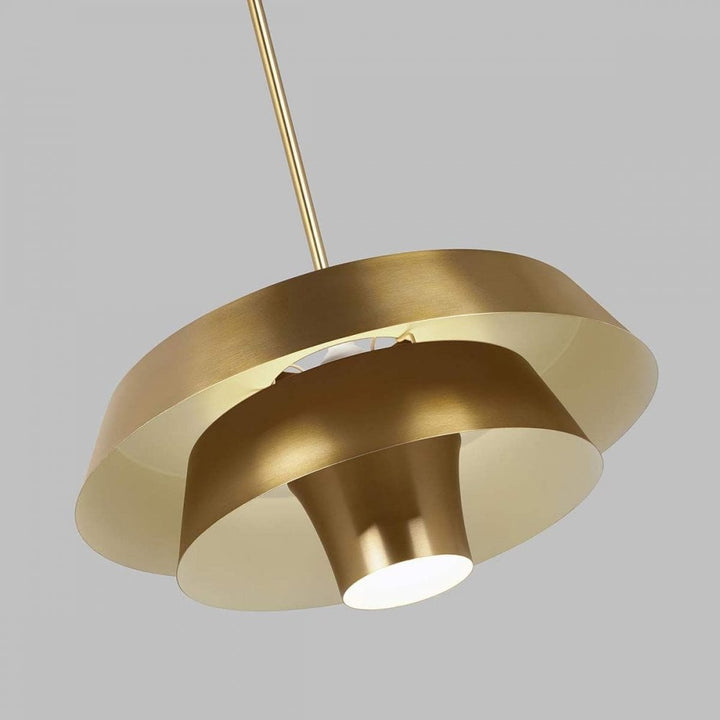 Feiss FE-BRISBIN-BB Brisbin 1 Light Pendant Burnished Brass