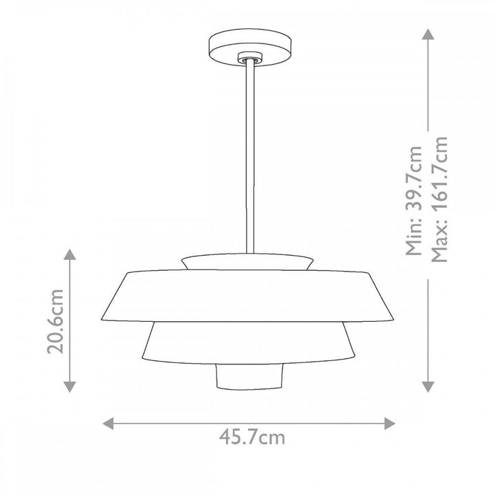 Feiss FE-BRISBIN-MW Brisbin 1 Light Pendant Matte White