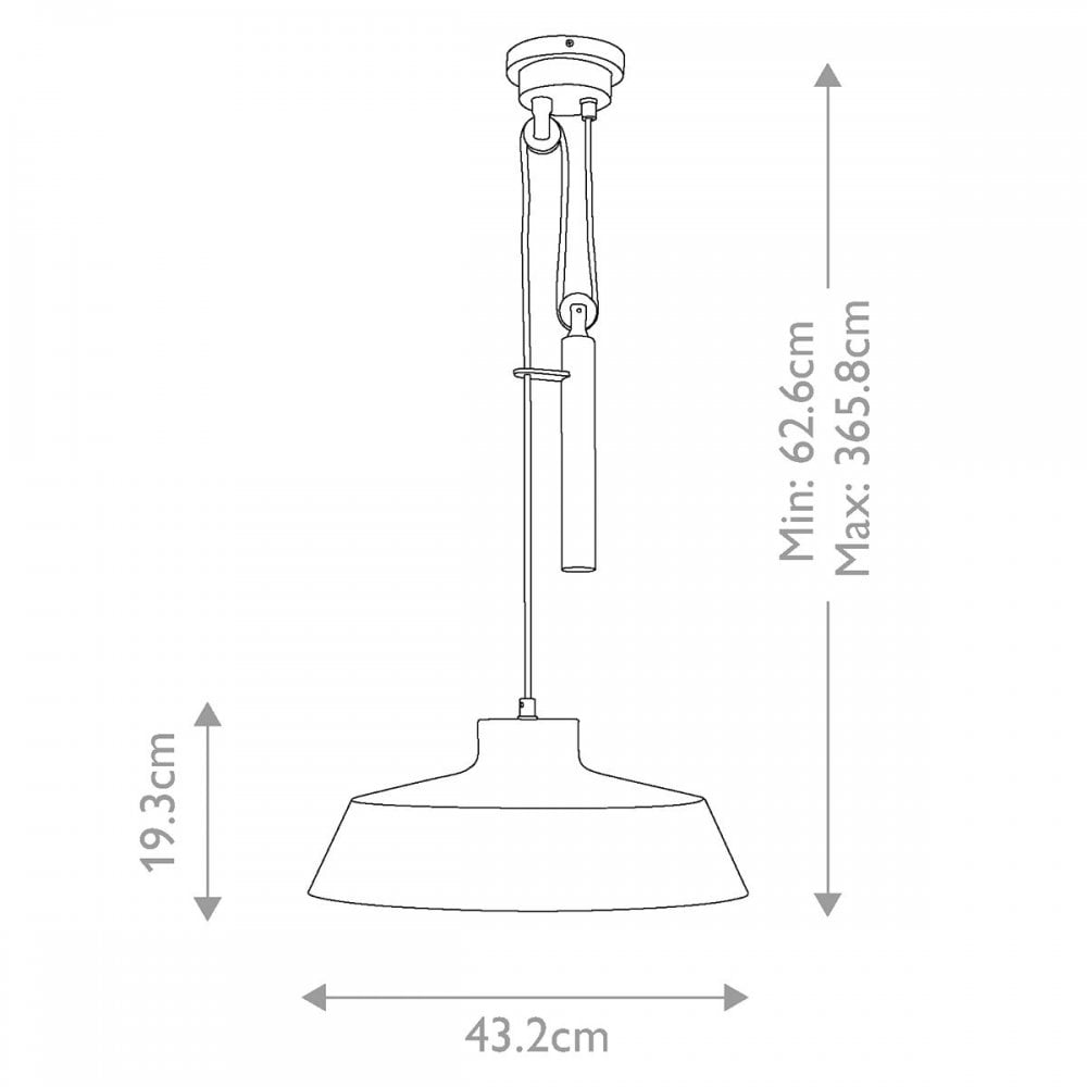 Feiss FE-CANDOR-P Candor 1 Light Pendant Matte White and Brass