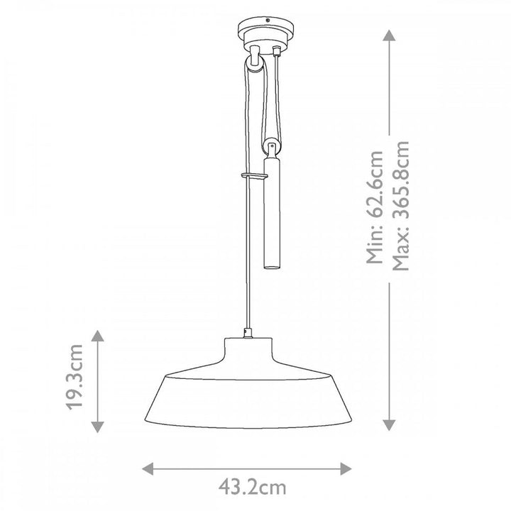 Feiss FE-CANDOR-P Candor 1 Light Pendant Matte White and Brass