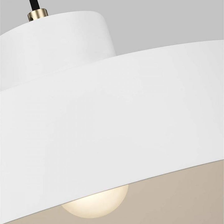Feiss FE-CANDOR-P Candor 1 Light Pendant Matte White and Brass