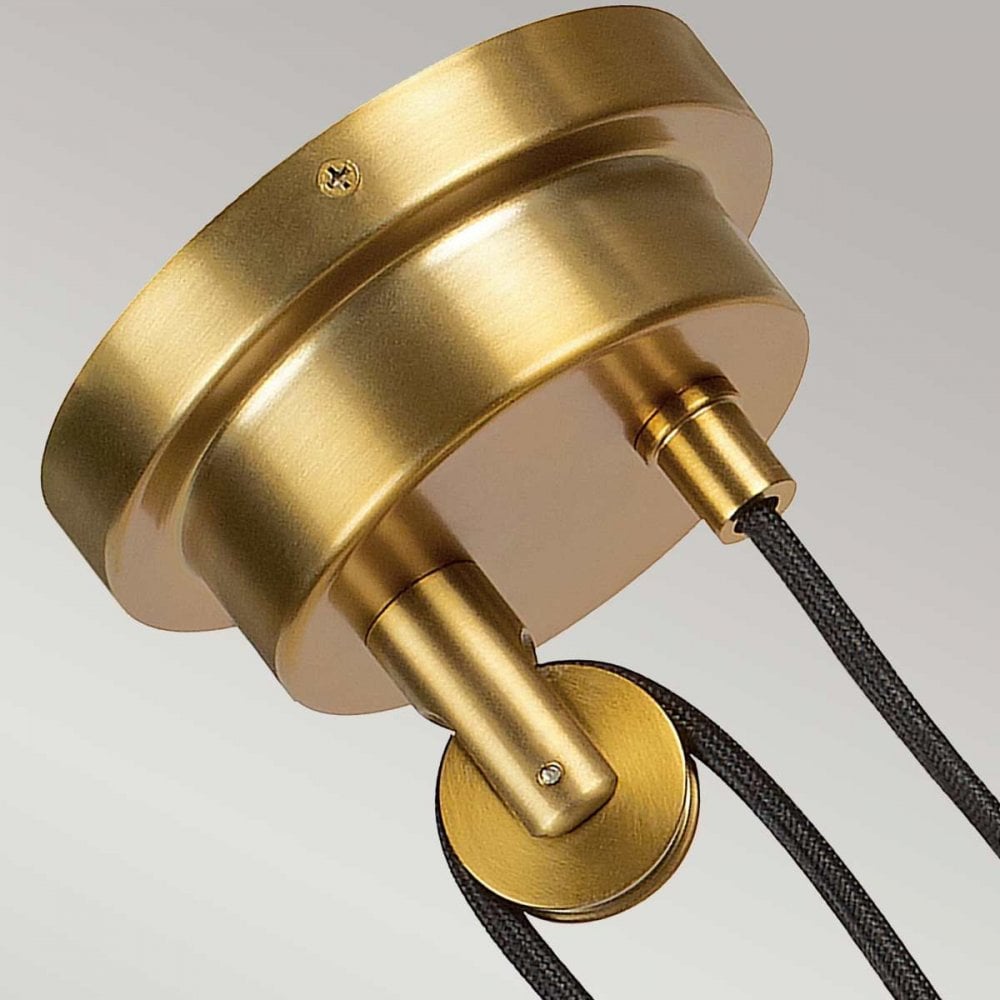 Feiss FE-CANDOR-P Candor 1 Light Pendant Matte White and Brass