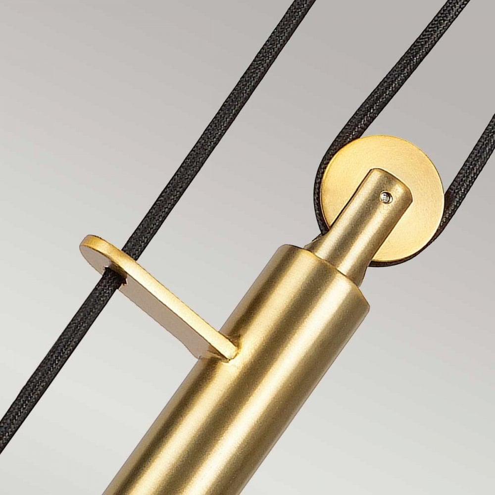 Feiss FE-CANDOR-P Candor 1 Light Pendant Matte White and Brass