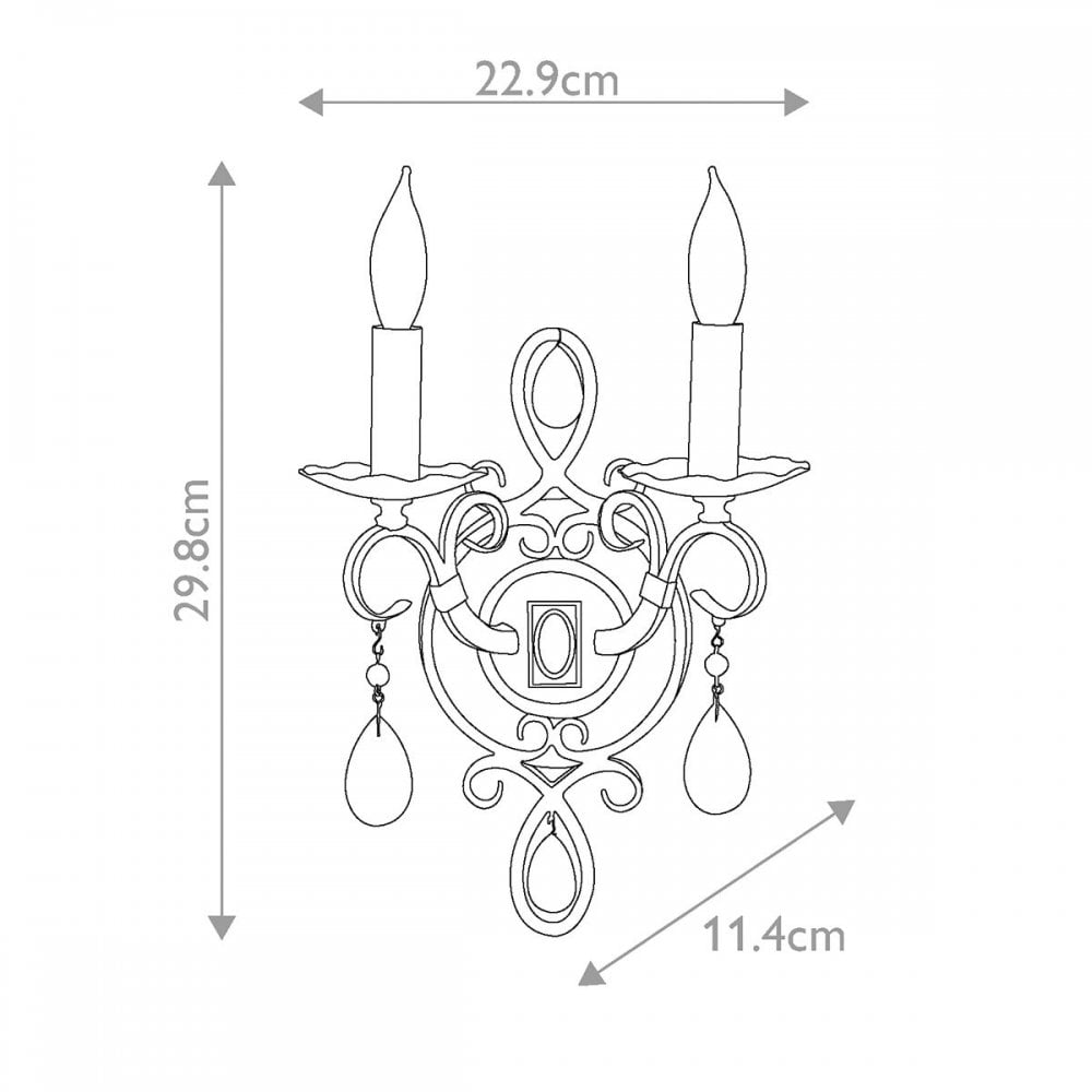 Feiss FE-CHATEAU2 Chateau 2 Light Wall Light Mocha Bronze