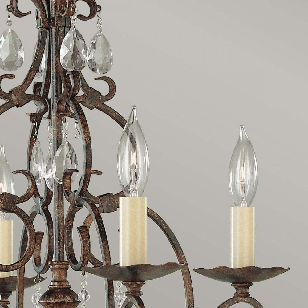 Feiss FE-CHATEAU4 Chateau 4 Light Chandelier Mocha Bronze