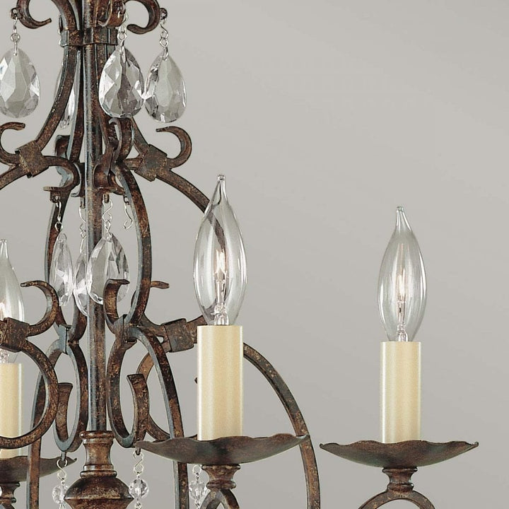 Feiss FE-CHATEAU4 Chateau 4 Light Chandelier Mocha Bronze