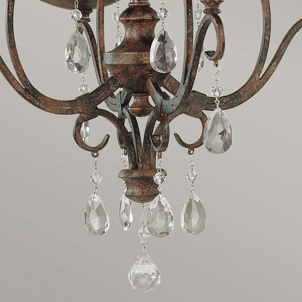 Feiss FE-CHATEAU4 Chateau 4 Light Chandelier Mocha Bronze