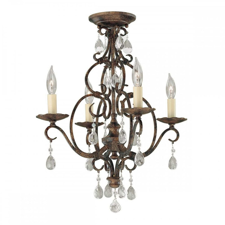 Feiss FE-CHATEAU4 Chateau 4 Light Chandelier Mocha Bronze