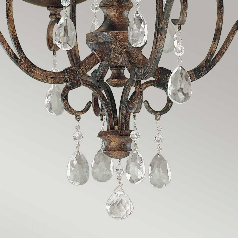 Feiss FE-CHATEAU4 Chateau 4 Light Chandelier Mocha Bronze