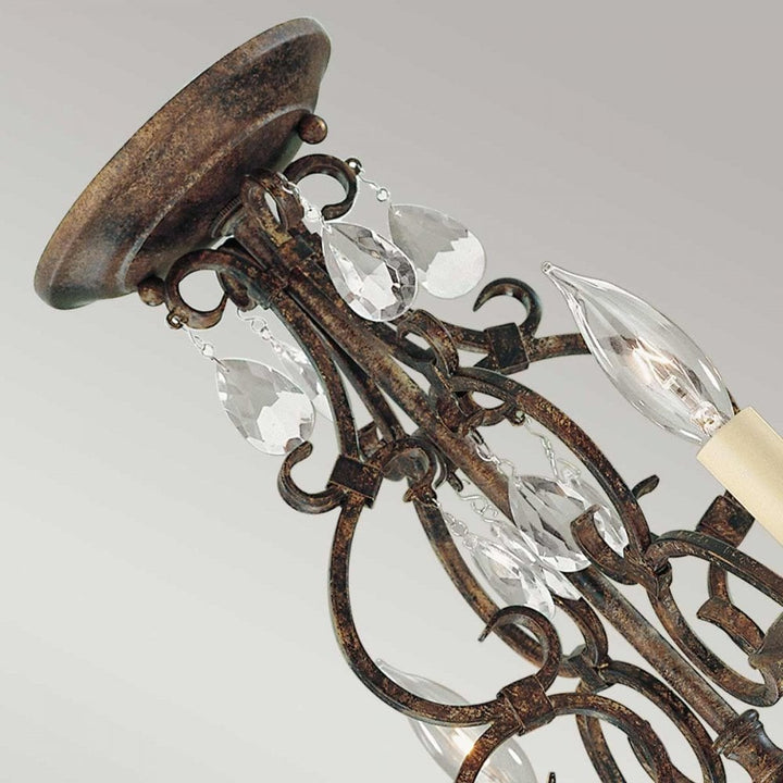 Feiss FE-CHATEAU4 Chateau 4 Light Chandelier Mocha Bronze