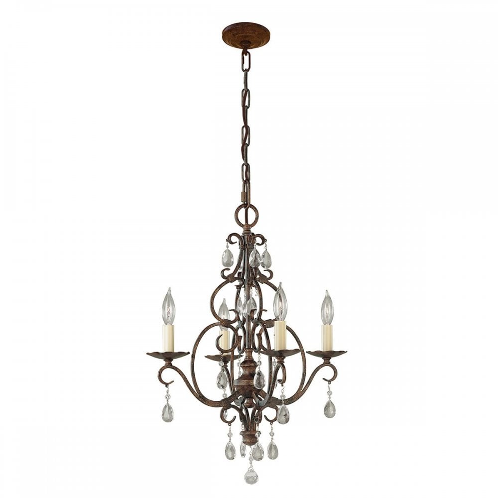 Feiss FE-CHATEAU4 Chateau 4 Light Chandelier Mocha Bronze