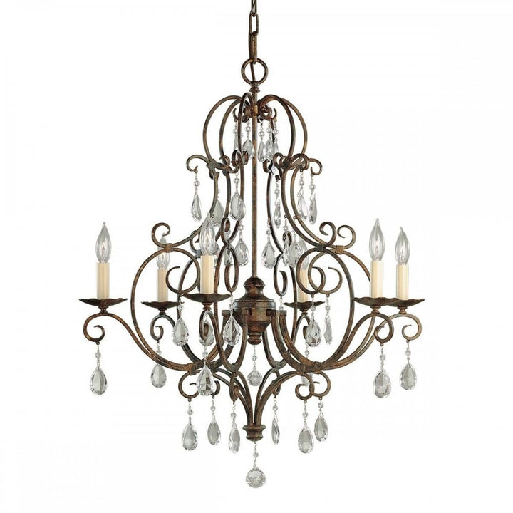 Feiss FE-CHATEAU6 Chateau 6 Light Chandelier Mocha Bronze