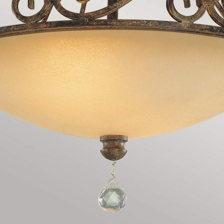 Feiss FE-CHATEAU-SF Chateau 2 Light Semi-Flush Light Mocha Bronze