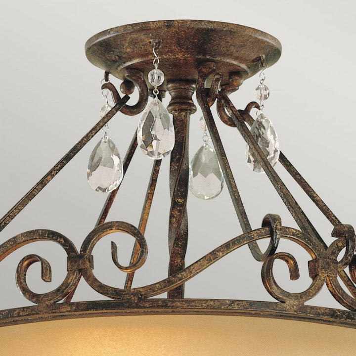 Feiss FE-CHATEAU-SF Chateau 2 Light Semi-Flush Light Mocha Bronze