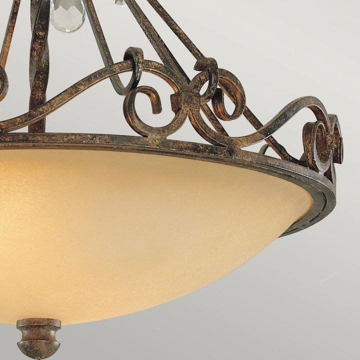 Feiss FE-CHATEAU-SF Chateau 2 Light Semi-Flush Light Mocha Bronze