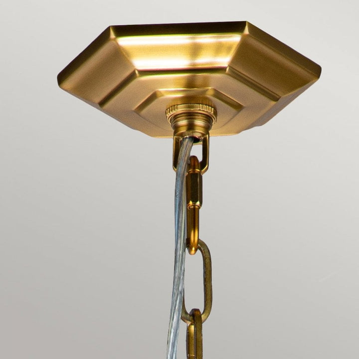 Feiss FE-CORINNE-3P-S-BB Corinne 3 Light Small Pendant Burnished Brass