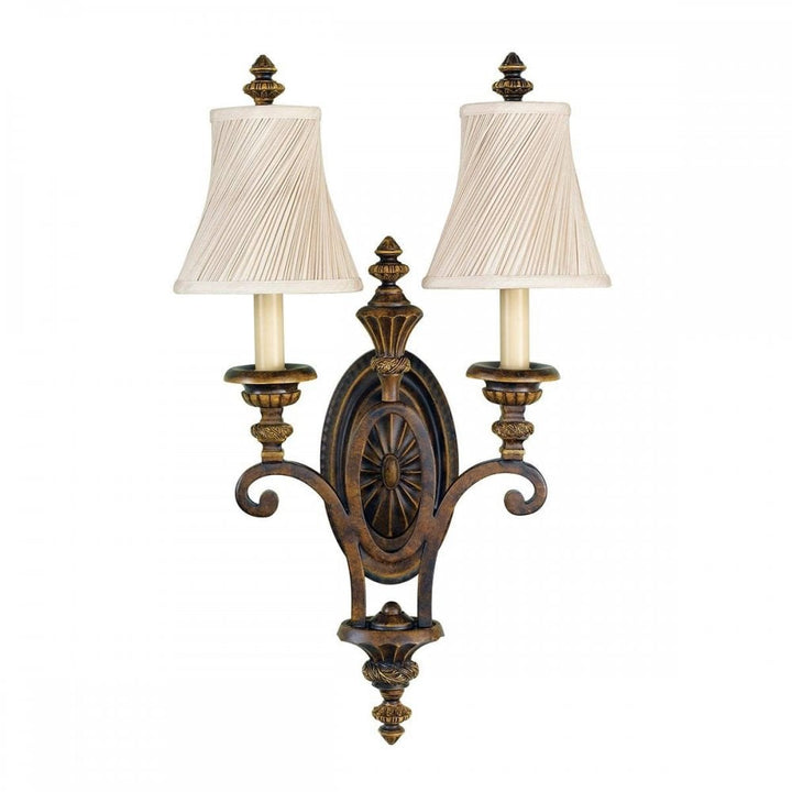 Feiss FE-DRAWING-ROOM2 Drawing Room 2 Light Wall Light Walnut