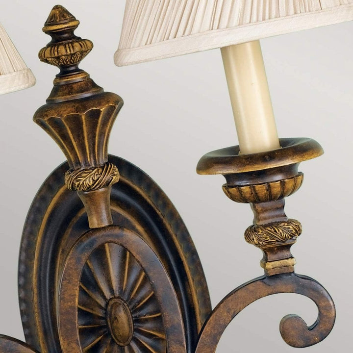 Feiss FE-DRAWING-ROOM2 Drawing Room 2 Light Wall Light Walnut