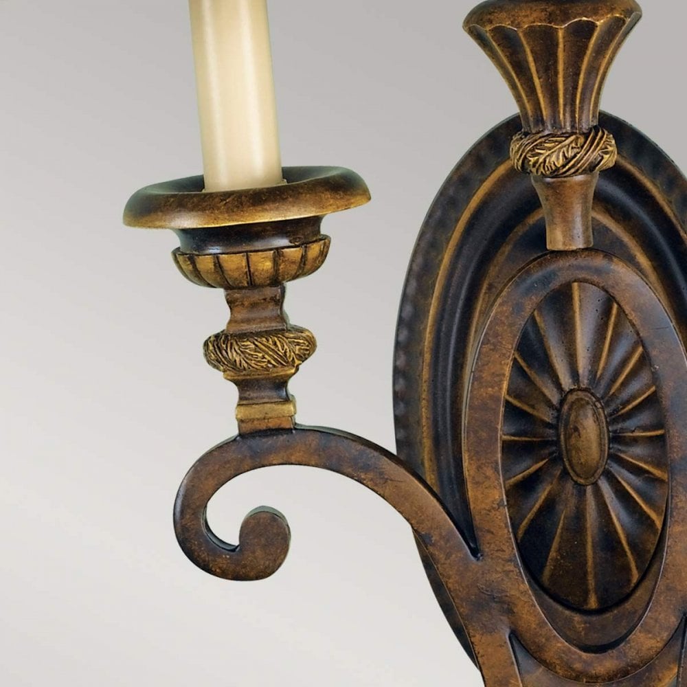 Feiss FE-DRAWING-ROOM2 Drawing Room 2 Light Wall Light Walnut