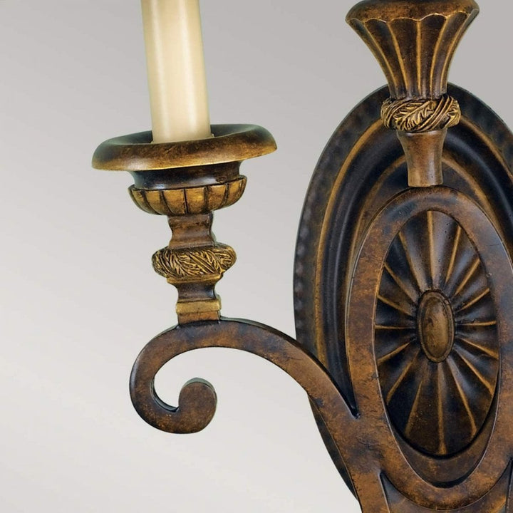 Feiss FE-DRAWING-ROOM2 Drawing Room 2 Light Wall Light Walnut