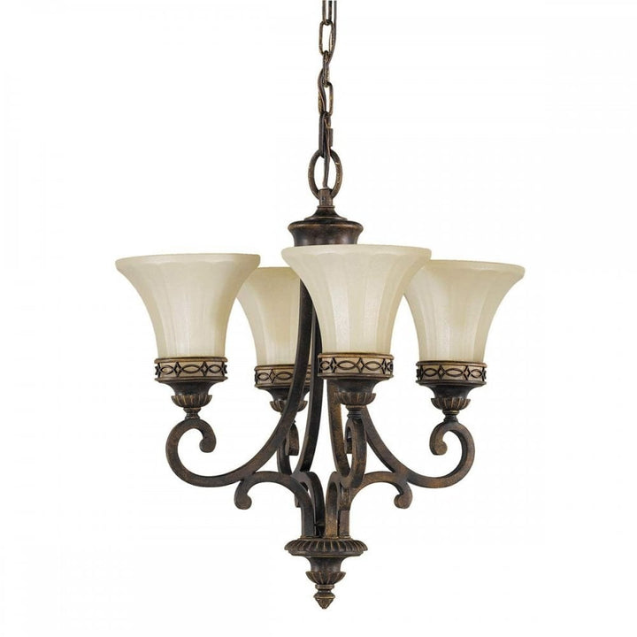 Feiss FE-DRAWING-ROOM4 Drawing Room 4 Light Chandelier Walnut