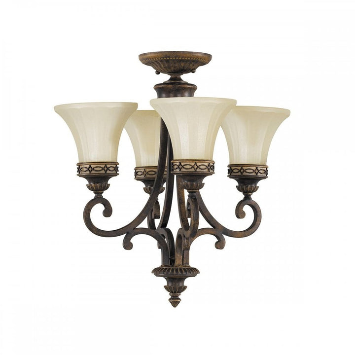 Feiss FE-DRAWING-ROOM4 Drawing Room 4 Light Chandelier Walnut