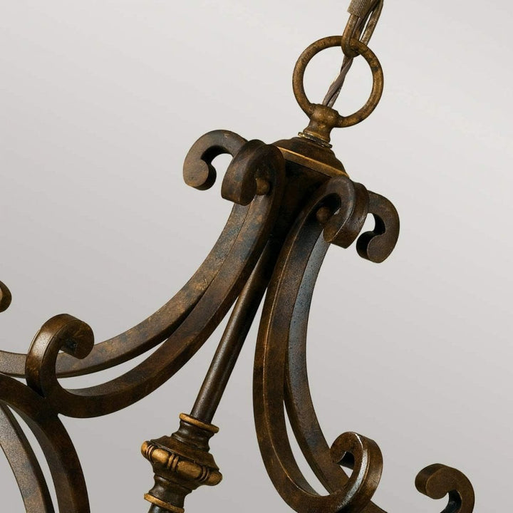 Feiss FE-DRAWING-ROOM5 Drawing Room 5 Light Chandelier Walnut