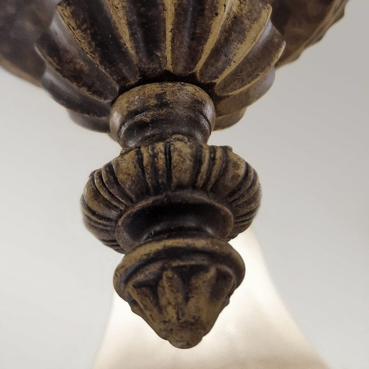 Feiss FE-DRAWING-ROOM5 Drawing Room 5 Light Chandelier Walnut