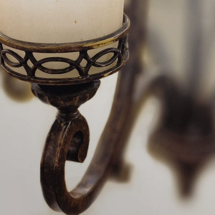 Feiss FE-DRAWING-ROOM6 Drawing Room 6 Light Chandelier Walnut