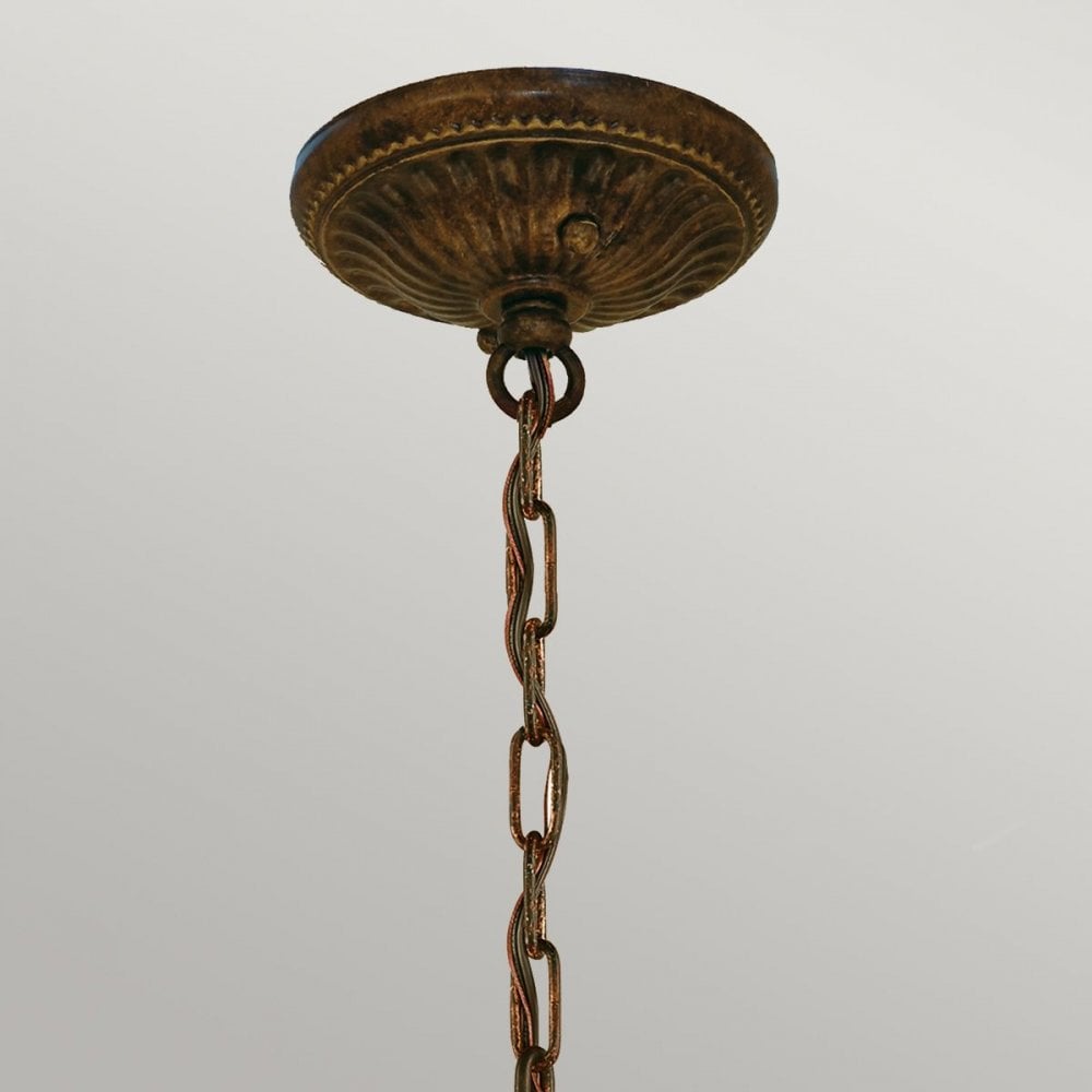 Feiss FE-DRAWING-ROOM6 Drawing Room 6 Light Chandelier Walnut